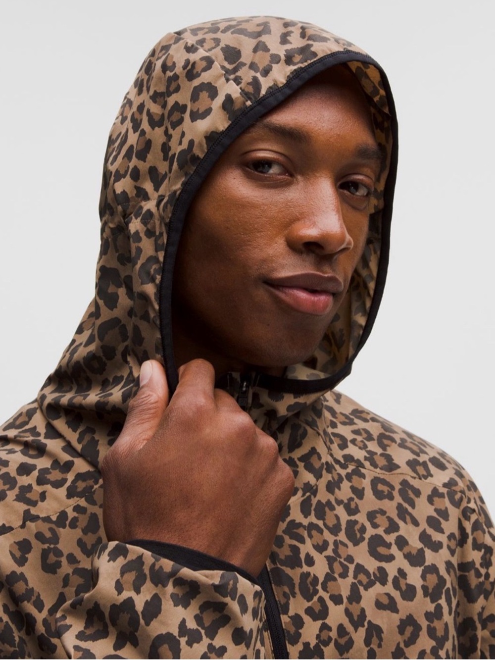 LULULEMON Multi Pocket Running Anorak Jacket Cheetah True Leopard Sz Small NWT - Picture 4 of 15